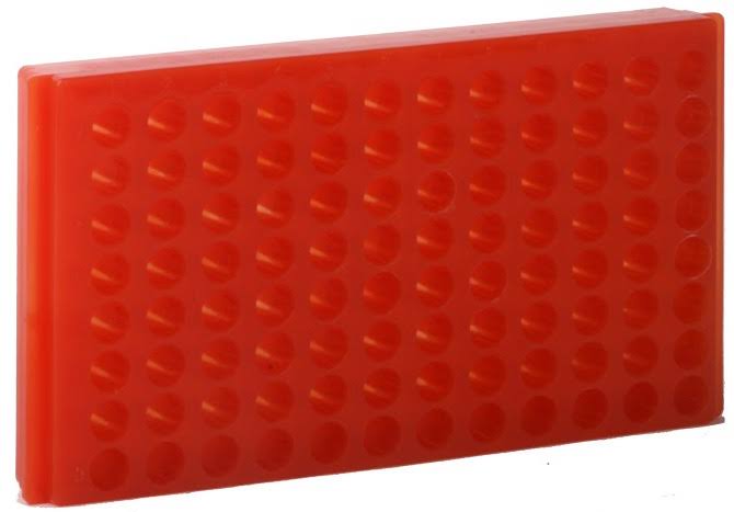 96 Well Micro Tube Rack Orange P30768