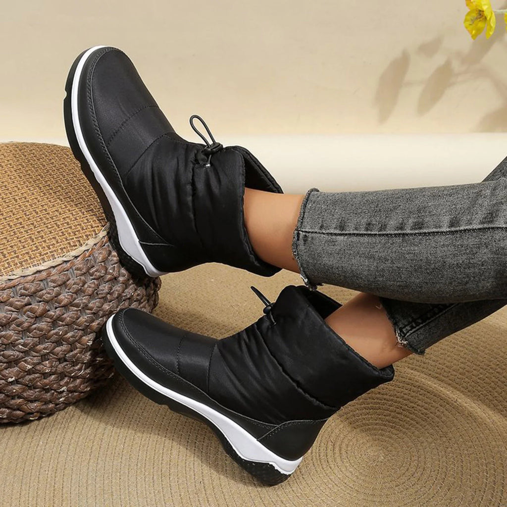 Snow Boots with Side Zippers Cotton Shoes Y517