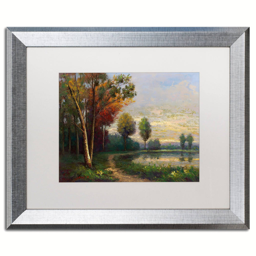 Framed Landscape with A Lake Art 16x20-Inch N567