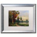 Framed Landscape with A Lake Art 16x20-Inch N567