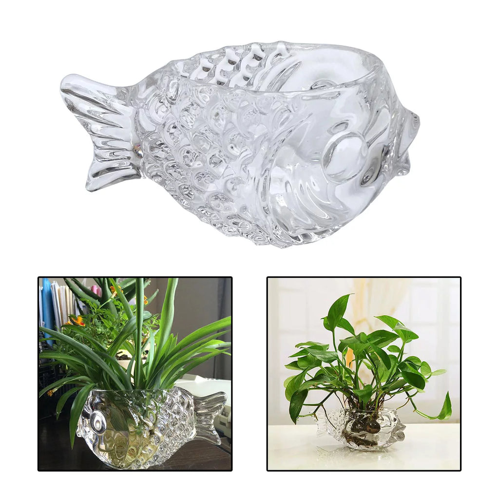 Clear Fish Shaped Cocktail Glassware M267