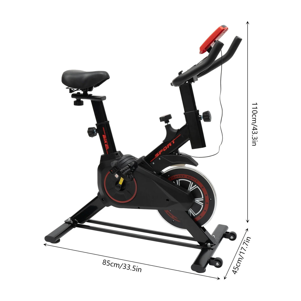 Indoor Cycling Exercise Bike Black R7473