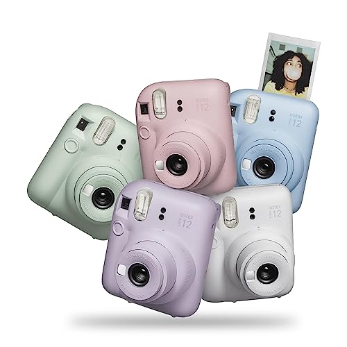 Fujifilm Instax Mini 12 Instant Camera + Accessory Bundle + Custom Case + Film Value Pack (50 Sheets) + Photo Album (Blossom Pink) V34793