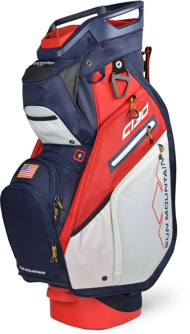 Black/Charcoal/White/Red Cart Bag C727