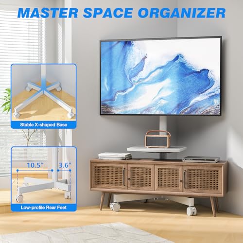 Rolling TV Stand with Shelf for 23-65 inch TVs R579
