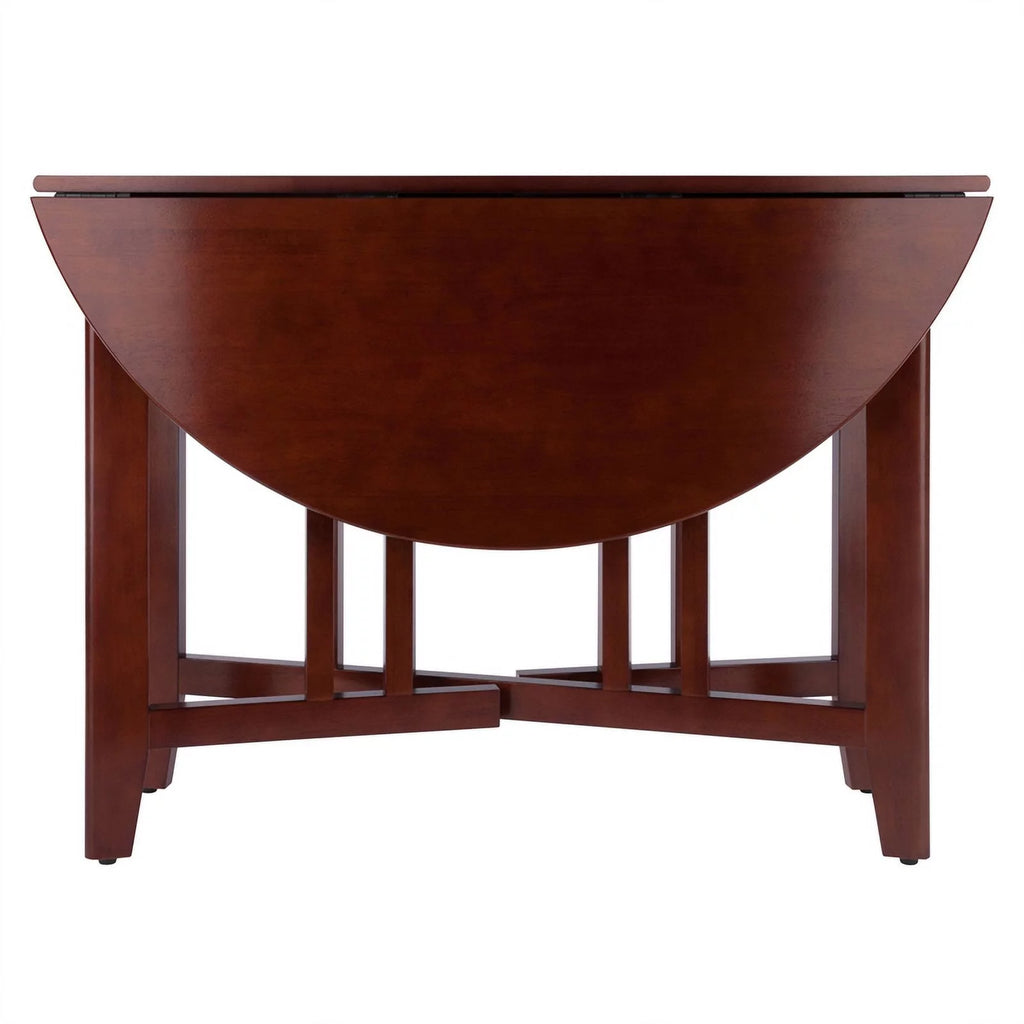 Solid Wood Round Double Drop Leaf Dining Table U76549