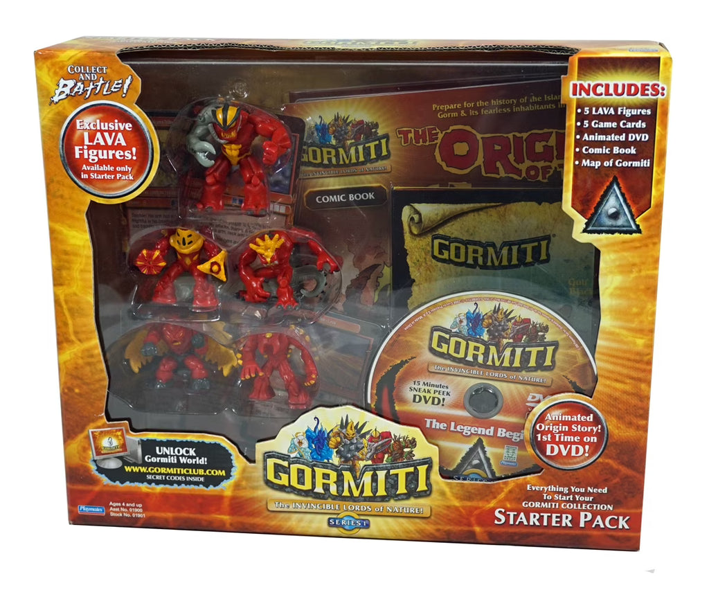5 Lava Figures + 5 Game Cards + Animated DVD + Comic Book + Map of Gormiti R72118