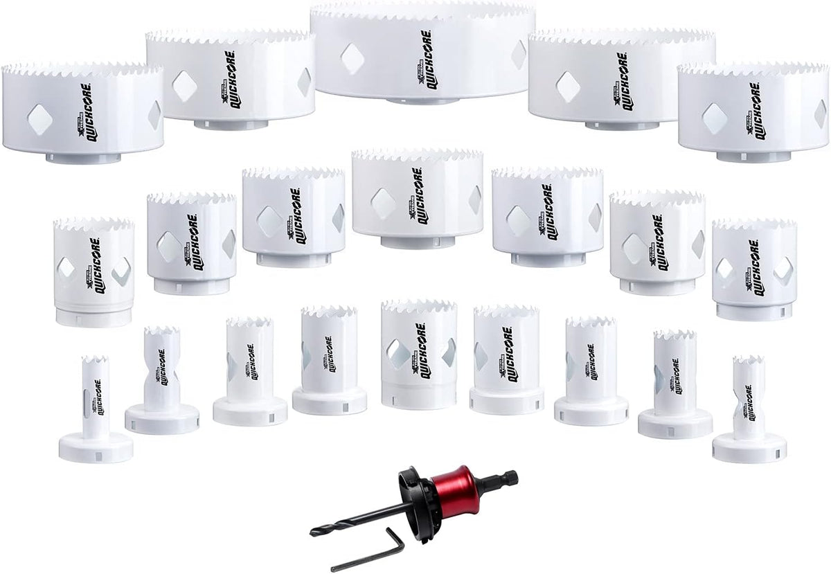 20 Pc Bi-Metal Hole Saw Kit with Arbor R572