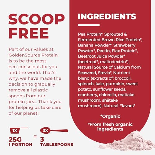 Plant Based Protein Powder with 22 Vitamins & Minerals, 15g of Protein I721