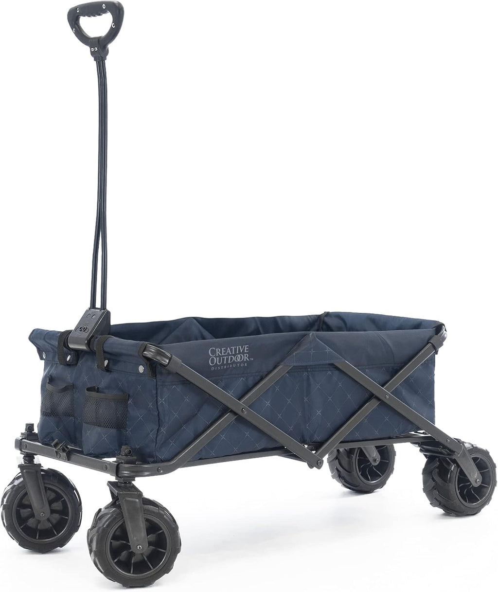 Collapsible Folding Wagon Cart with Rubber Wheels J128425
