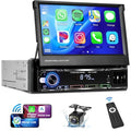 7" Flip Out Touchscreen Car Stereo with Wireless Carplay Android Auto Bluetooth AM/FM USB X140806
