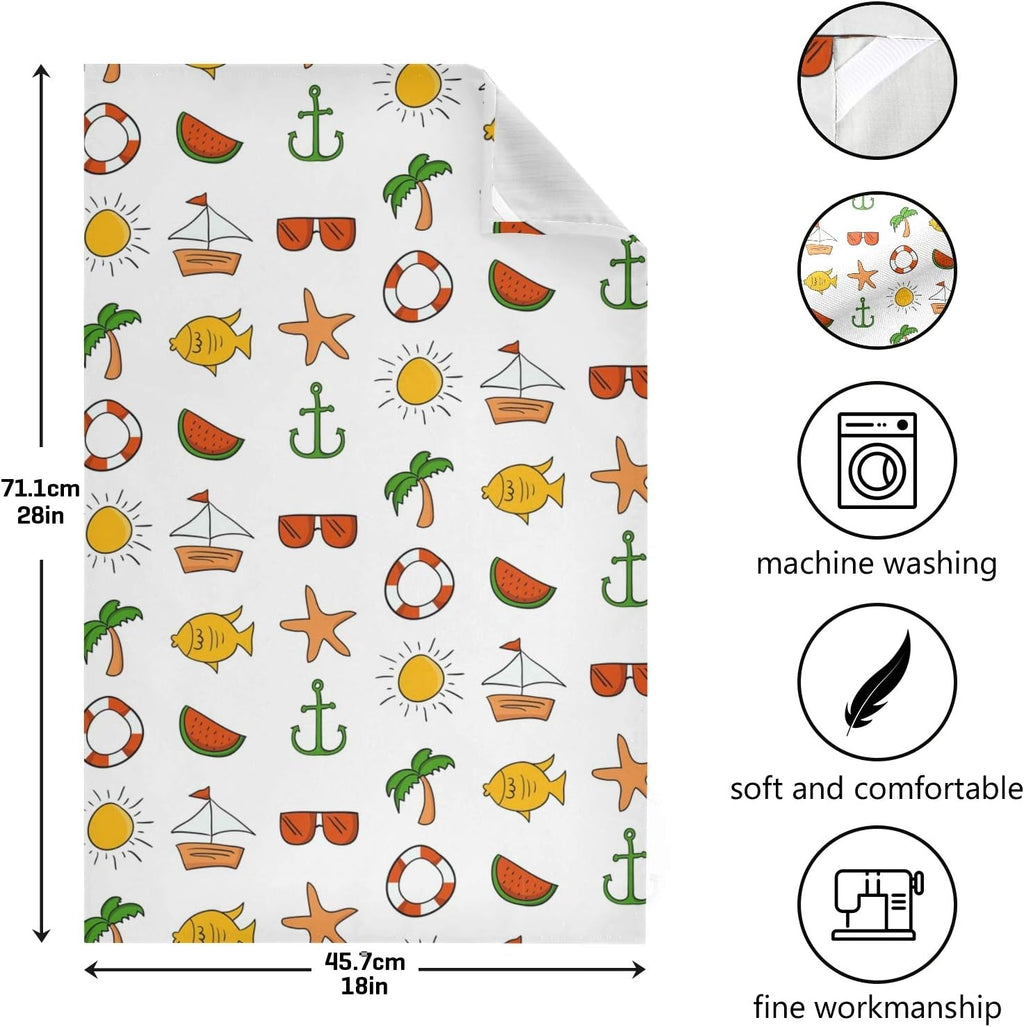 Kitchen Dish & Tea Towel, 28x18in-6 PCS S8371