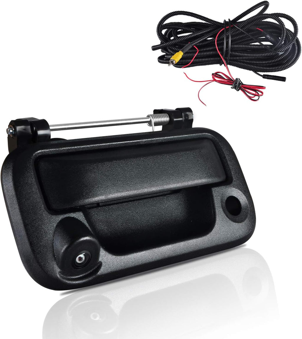 Black Tailgate Backup Reverse Handle with Backup Camera for Pickup Truck Pack of 2 E87114