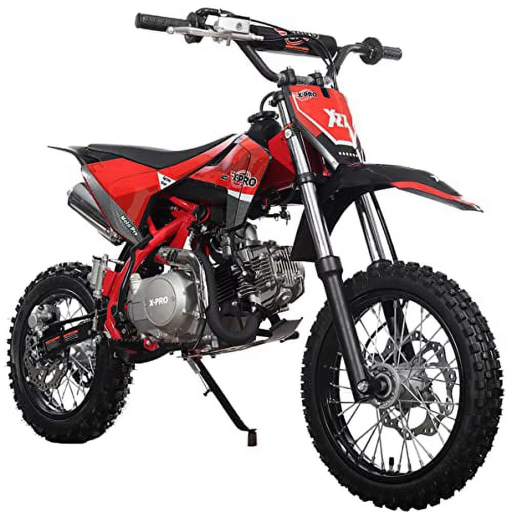 125cc Gas Pit Dirt Bike 4-Speed Semi-Automatic Kick Start 14"/12" Tires K29283