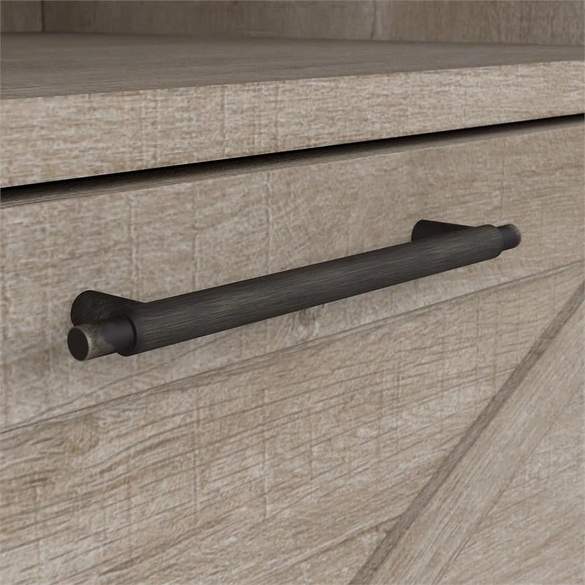Washed Gray Lateral File Cabinet with Shelf Y22979