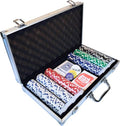 500 Striped Dice Claytec Poker Chip Set with Aluminum Case L271772