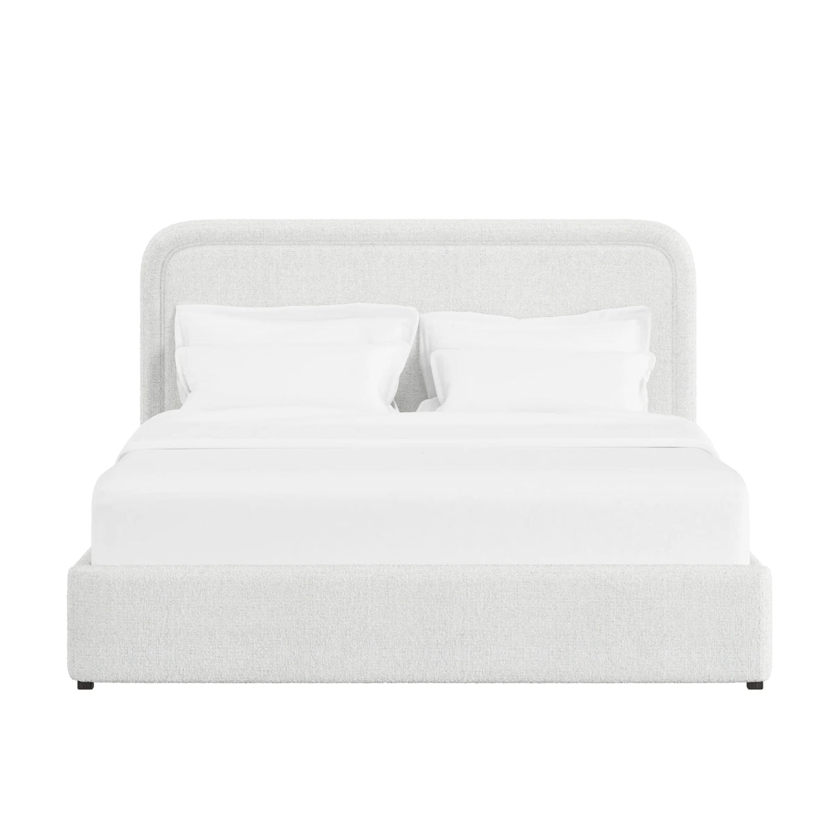 Queen Boucle Platform Bed F8486