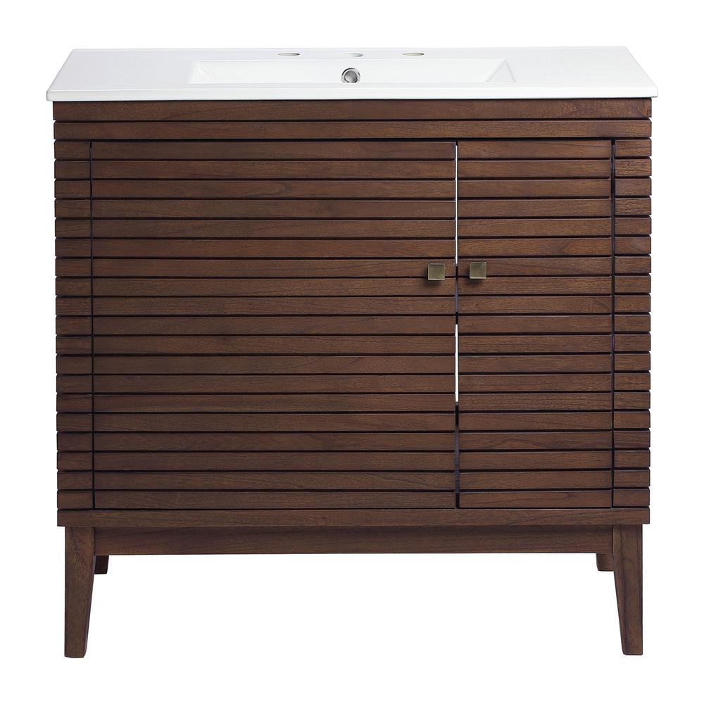 Walnut White 36" Bathroom Vanity W853
