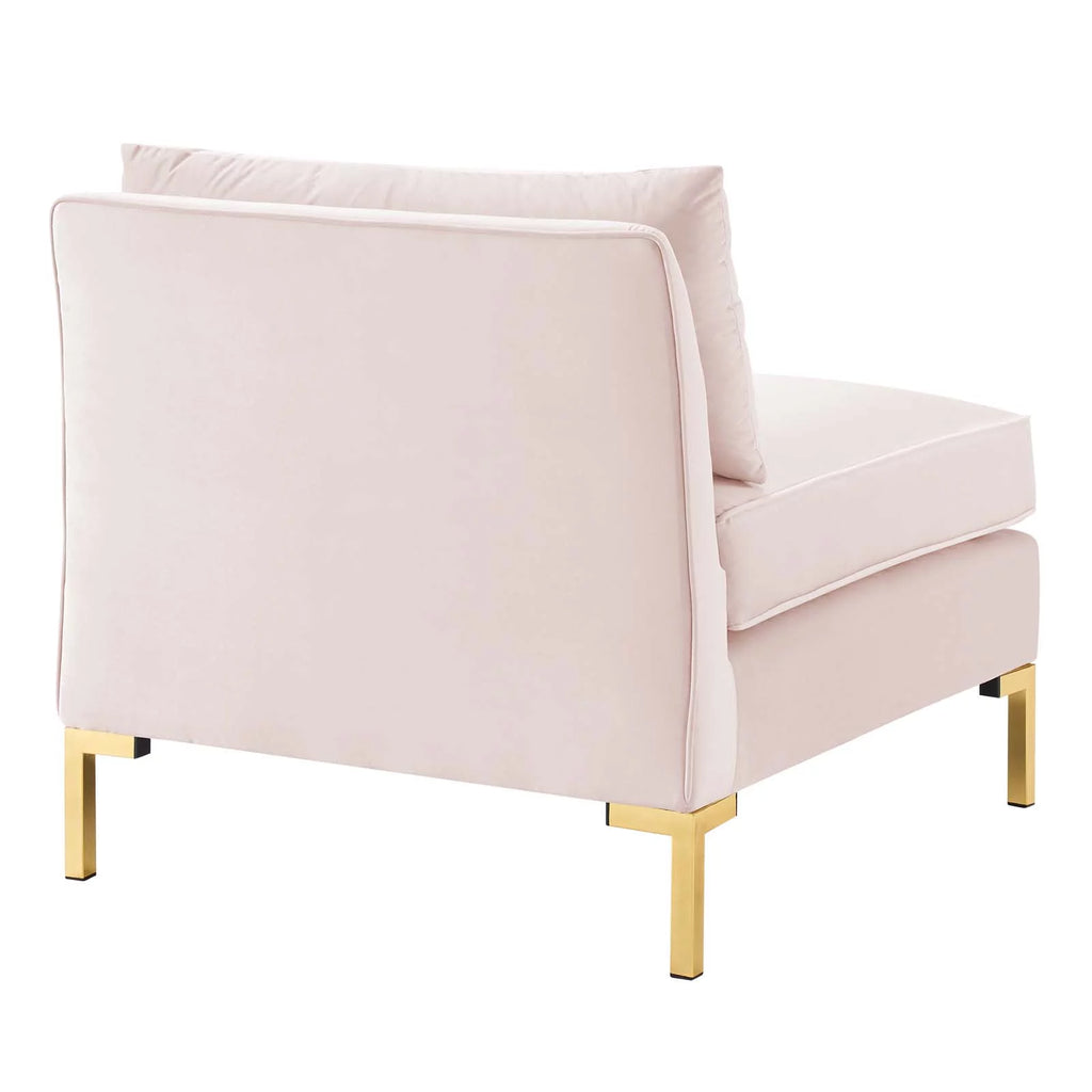 Pink Performance Velvet 6-Piece Sectional Sofa S949878