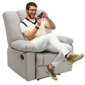 Oversized Creamy White Leather Recliner Chair T6205