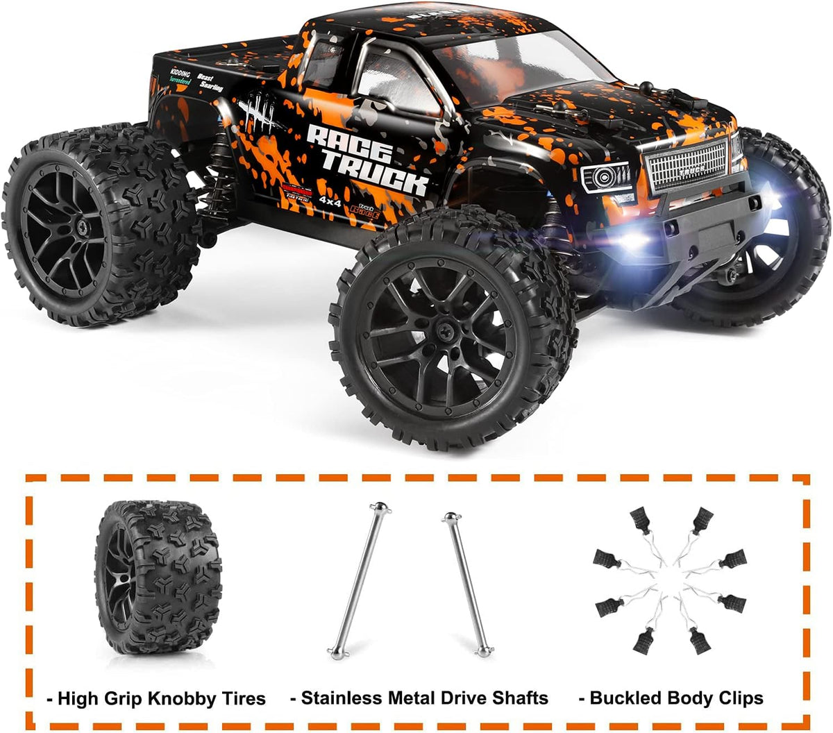 1:18 Scale 4X4 Off Road Remote Control Truck with 2 Batteries R25733