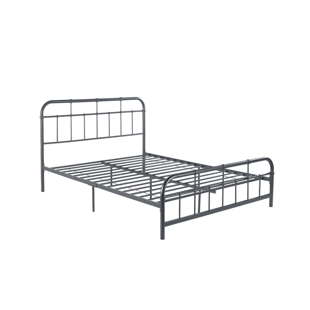 Charcoal Gray Queen Size Bed Frame N653