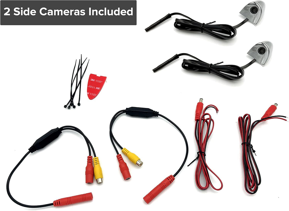 Frameless Rear View Mirror with 7 LCD Display and 4 Video Inputs D274006