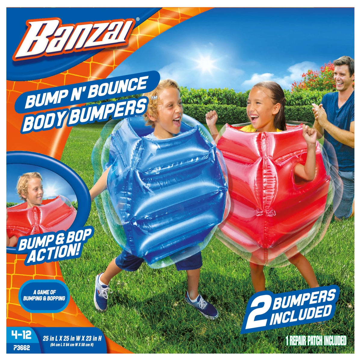 Plastic Body Bumpers in Red & Blue, 2 Bumpers K388
