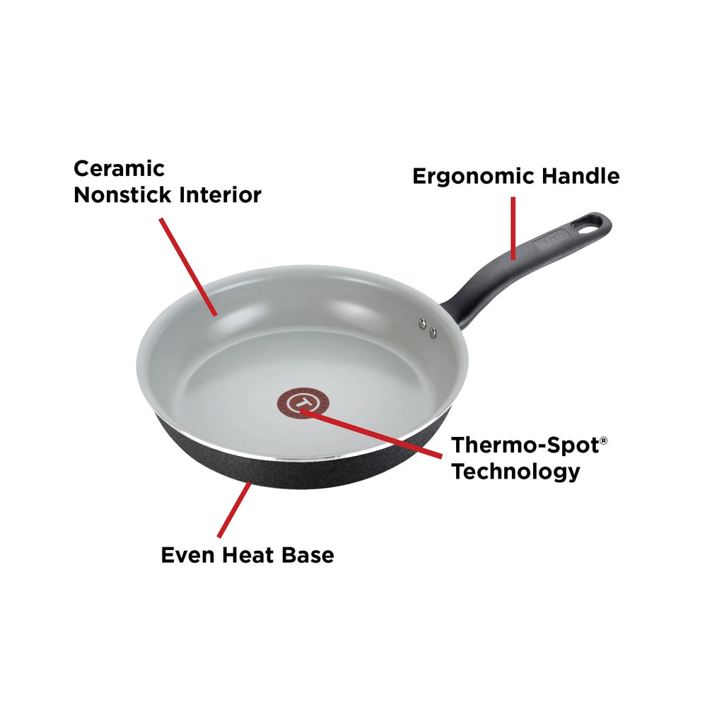 Ceramic Cookware 14 Piece Set Black C727