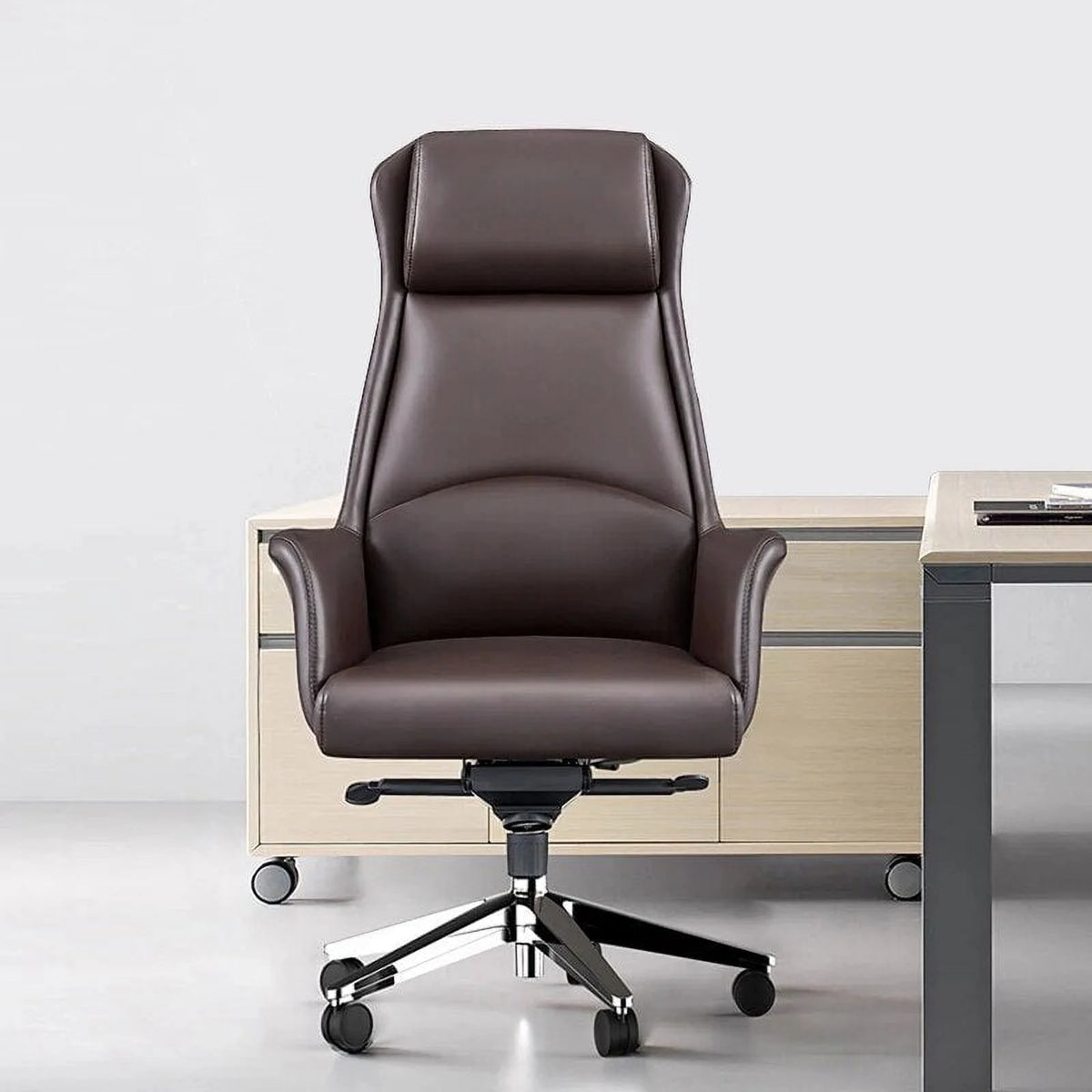 Office Desk and Chair Combination with Bookcase D535905