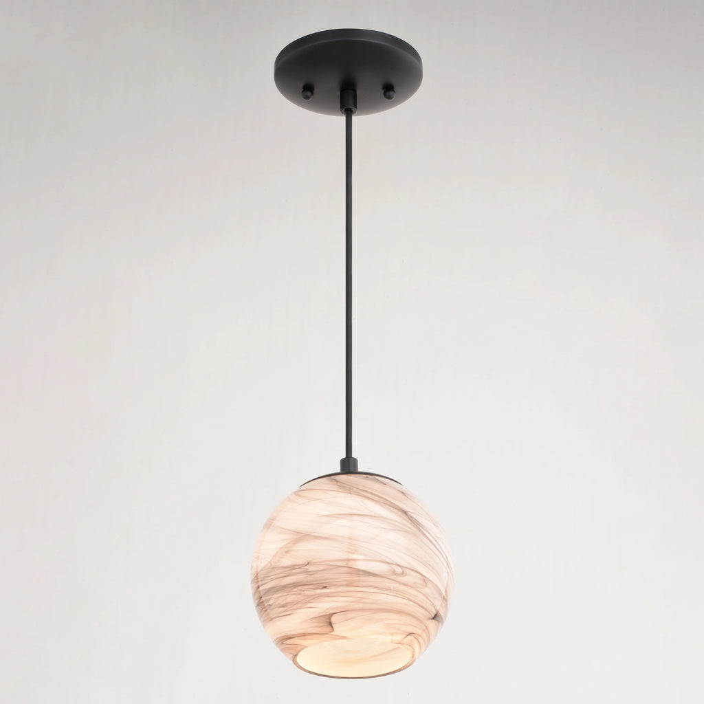 Matte Black Art Glass Mini Pendant Ceiling Light C14701