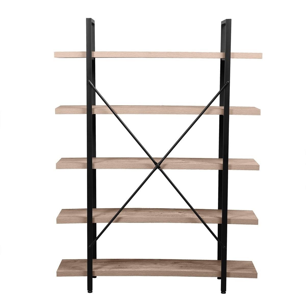 5-Tier Rustic Storage Bookshelf V8668