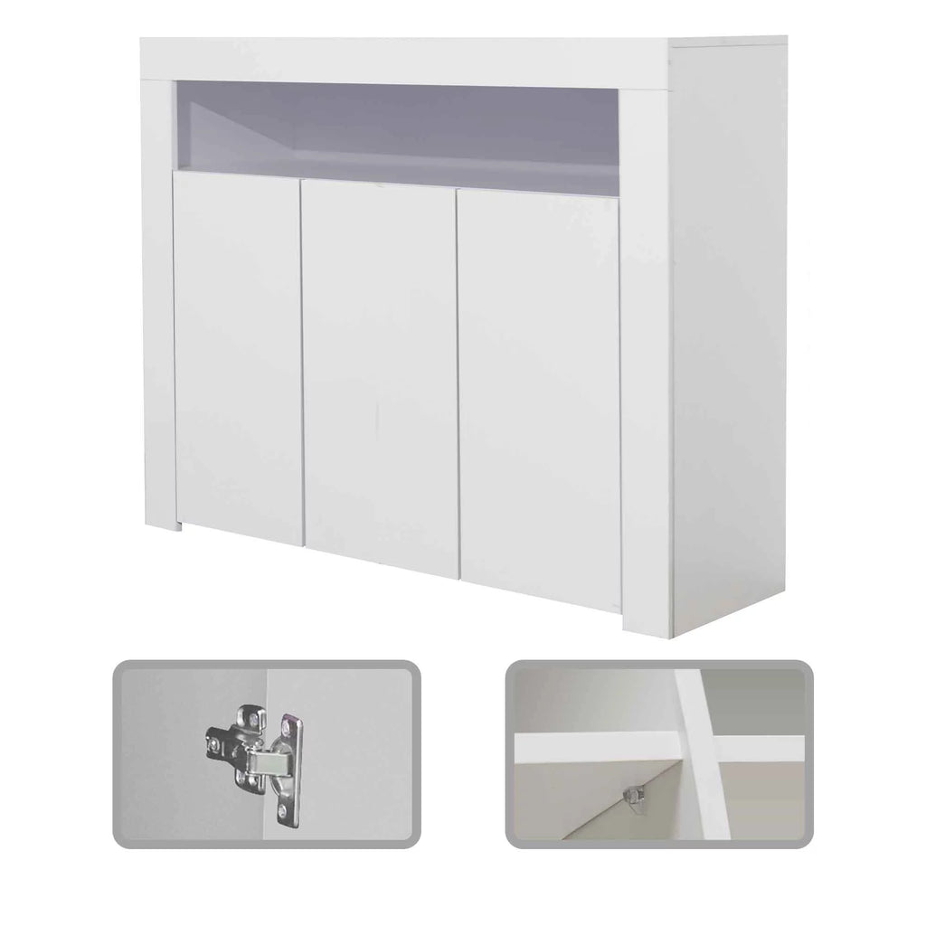Wood Storage Cabinet with LED Light Z55517