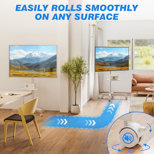 Rolling TV Stand with Shelf for 23-65 inch TVs R579