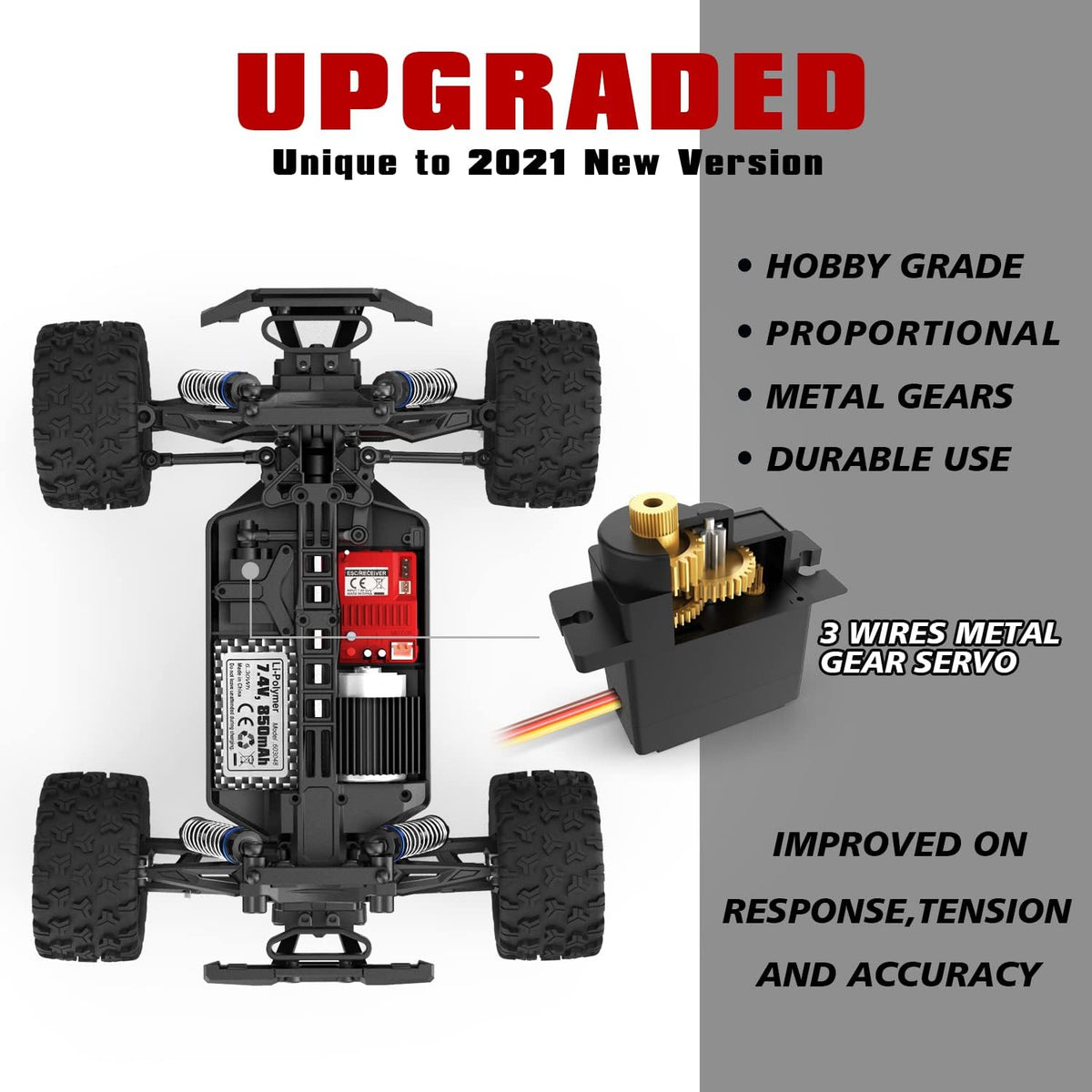 1:18 Scale 4X4 Off Road Remote Control Truck with 2 Batteries R25733