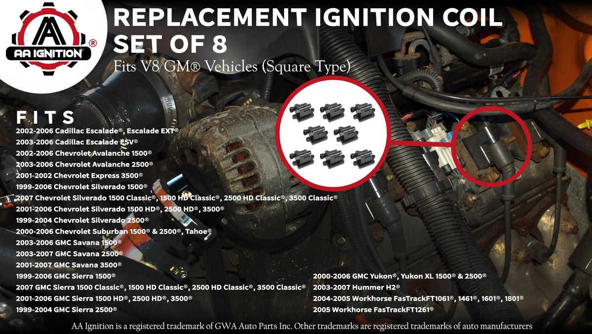 Ignition Coil Set of 8 P991642