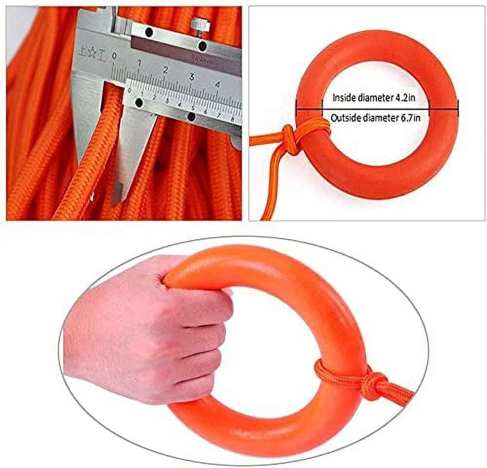 98.4FT Floating Throwing Rope Rescue Lifeline with Hand Ring X922