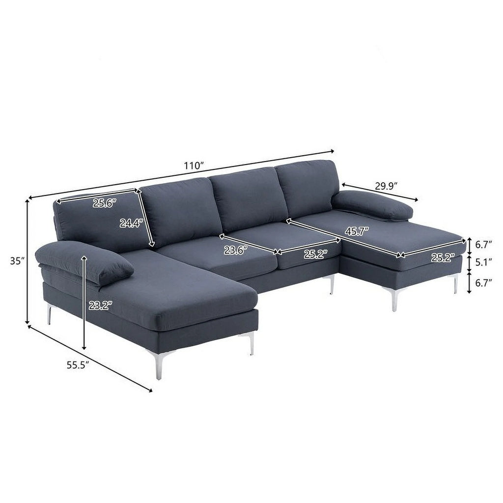 Black 4 Sectional Sofas M573