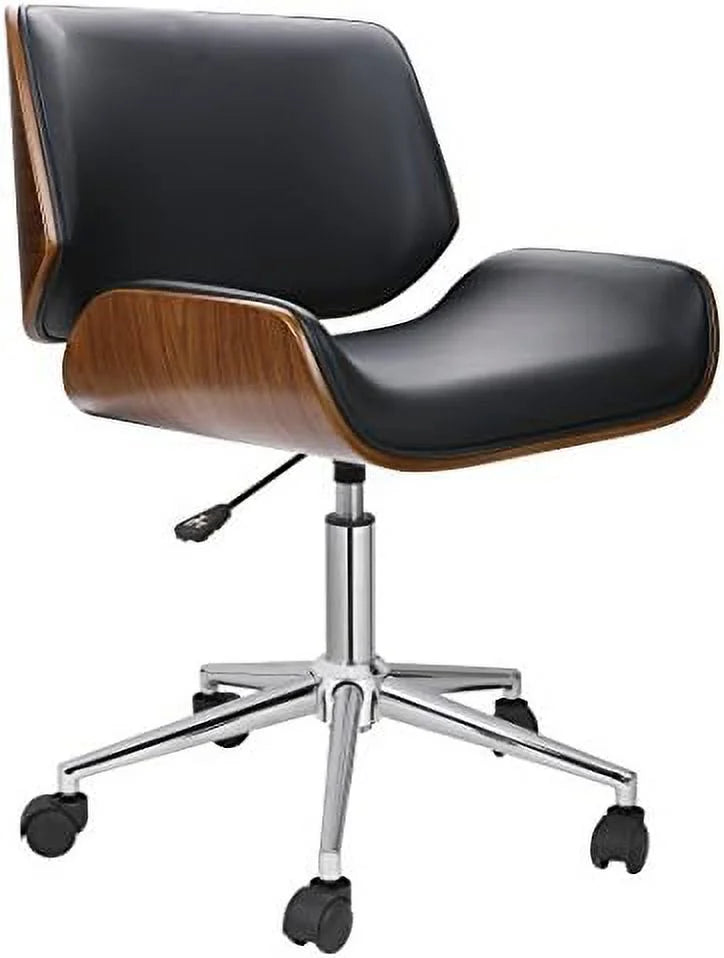 Dove Office Chair PU Leather Upholstery Swivel Adjustable Seat Height Chrome Base with Roller Casters X515259
