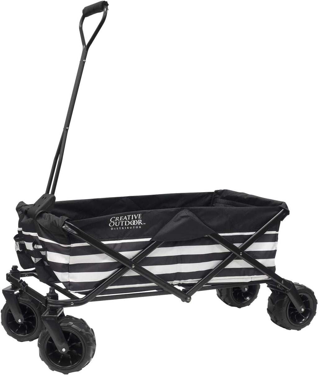Collapsible Folding Wagon Cart with Rubber Wheels J128425