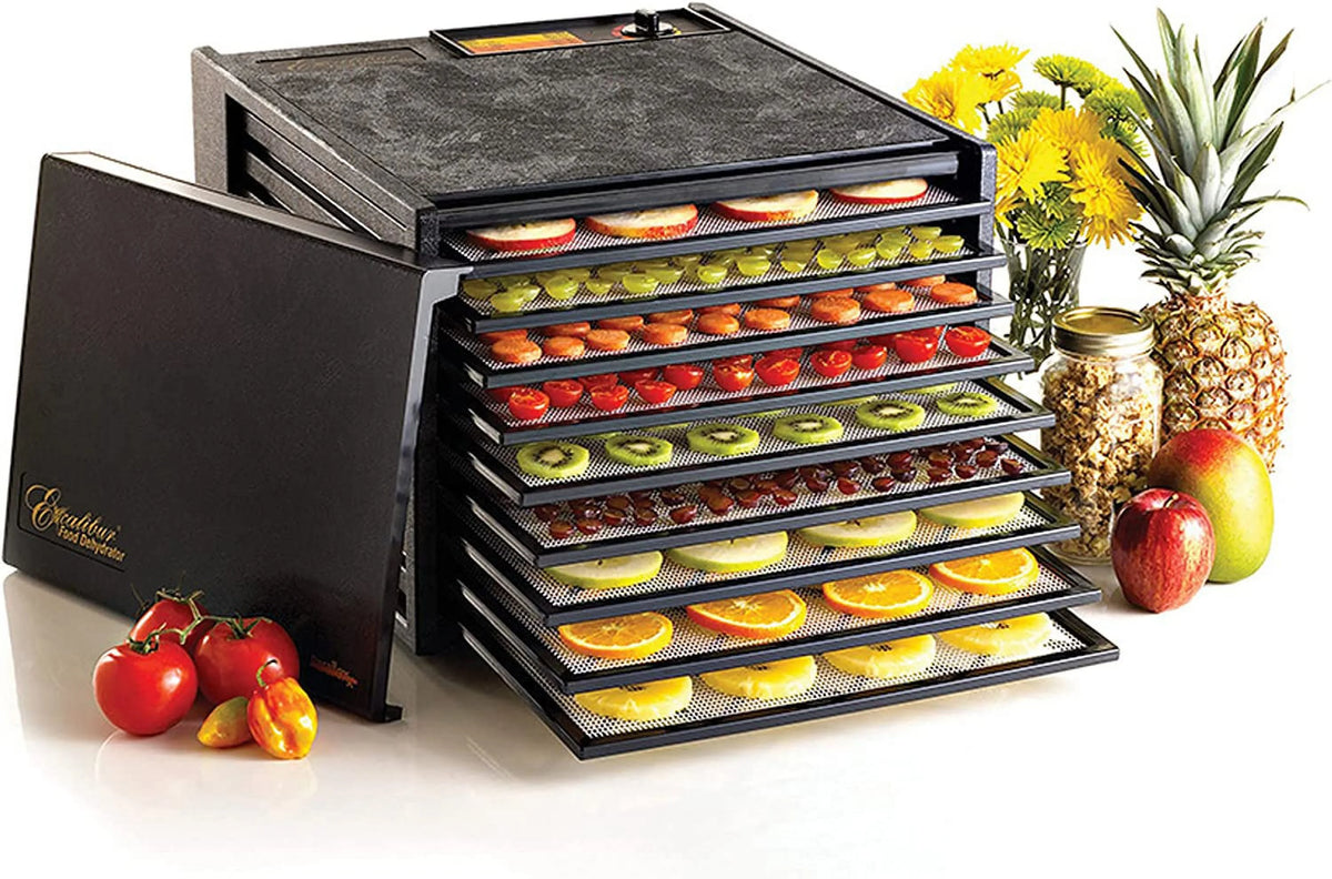 Black 9 Trays Electric Food Dehydrator 600 W T521