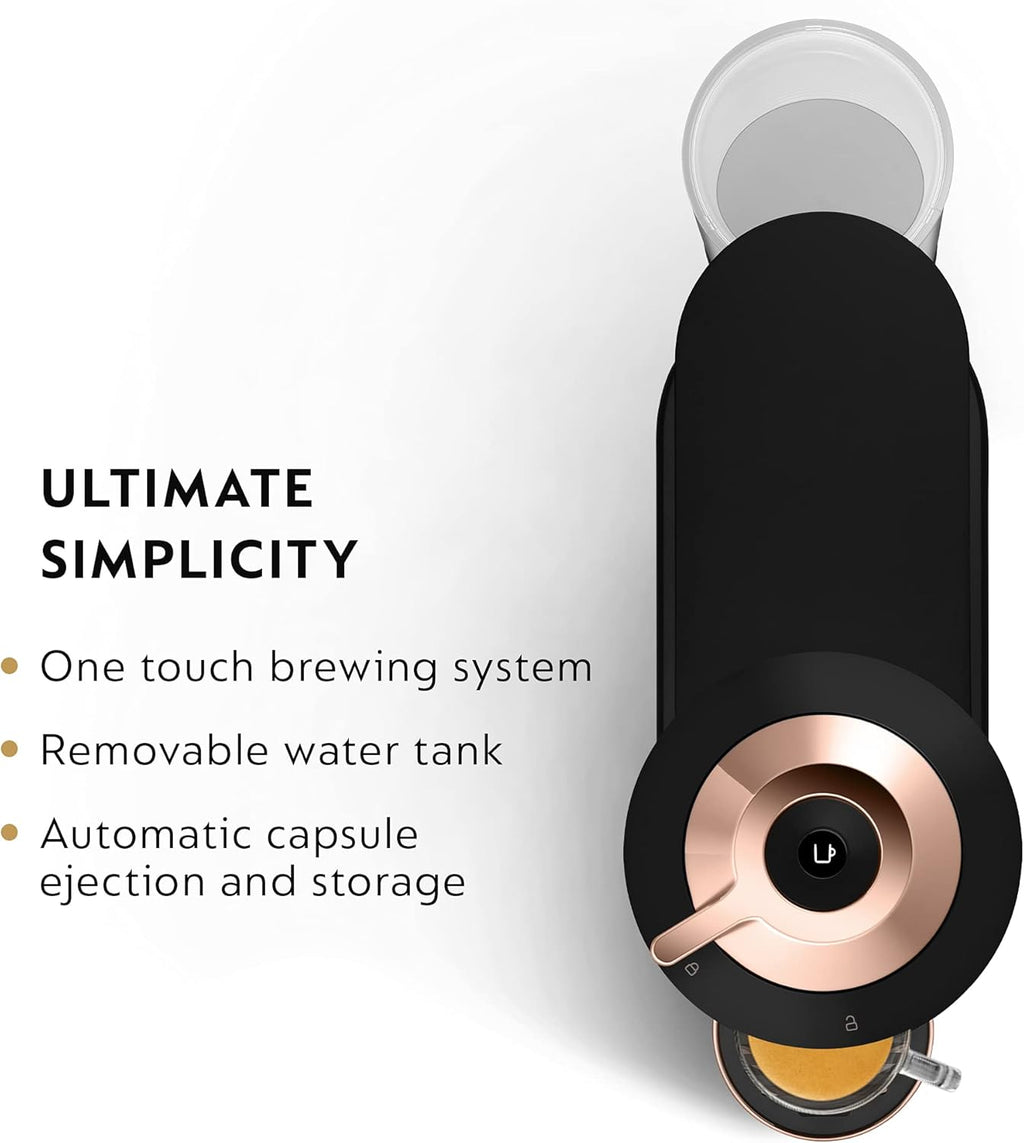 Black Matte Rose Gold Coffee and Espresso Maker Q7016