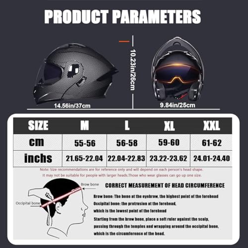 Bluetooth Modular Dual Visor Full Face Motorcycle Helmet V822753