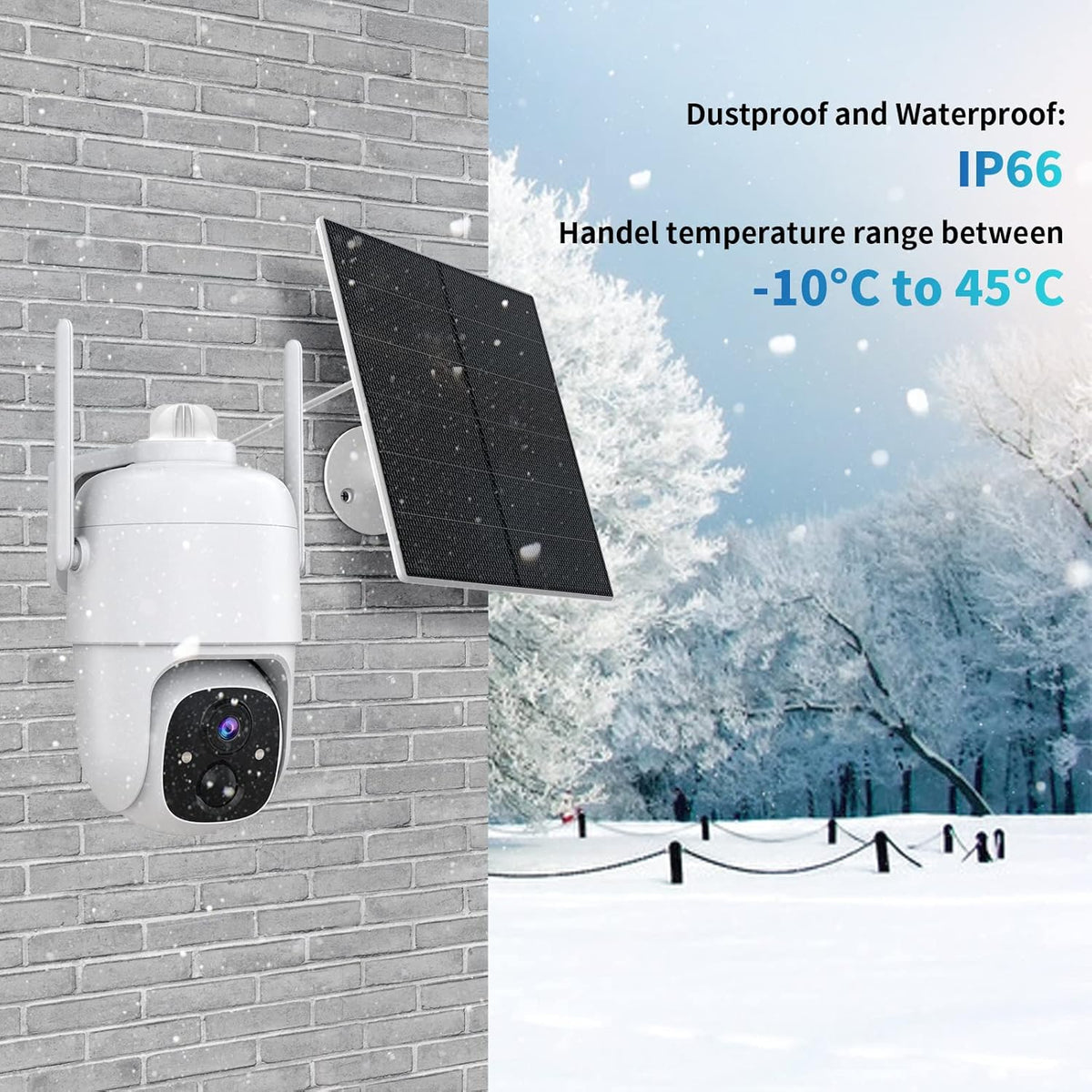 Wireless Solar Security Camera with Spotlight W17792