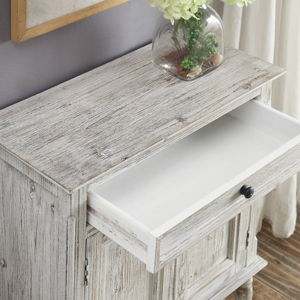 White Wood Accent Cabinet S73759