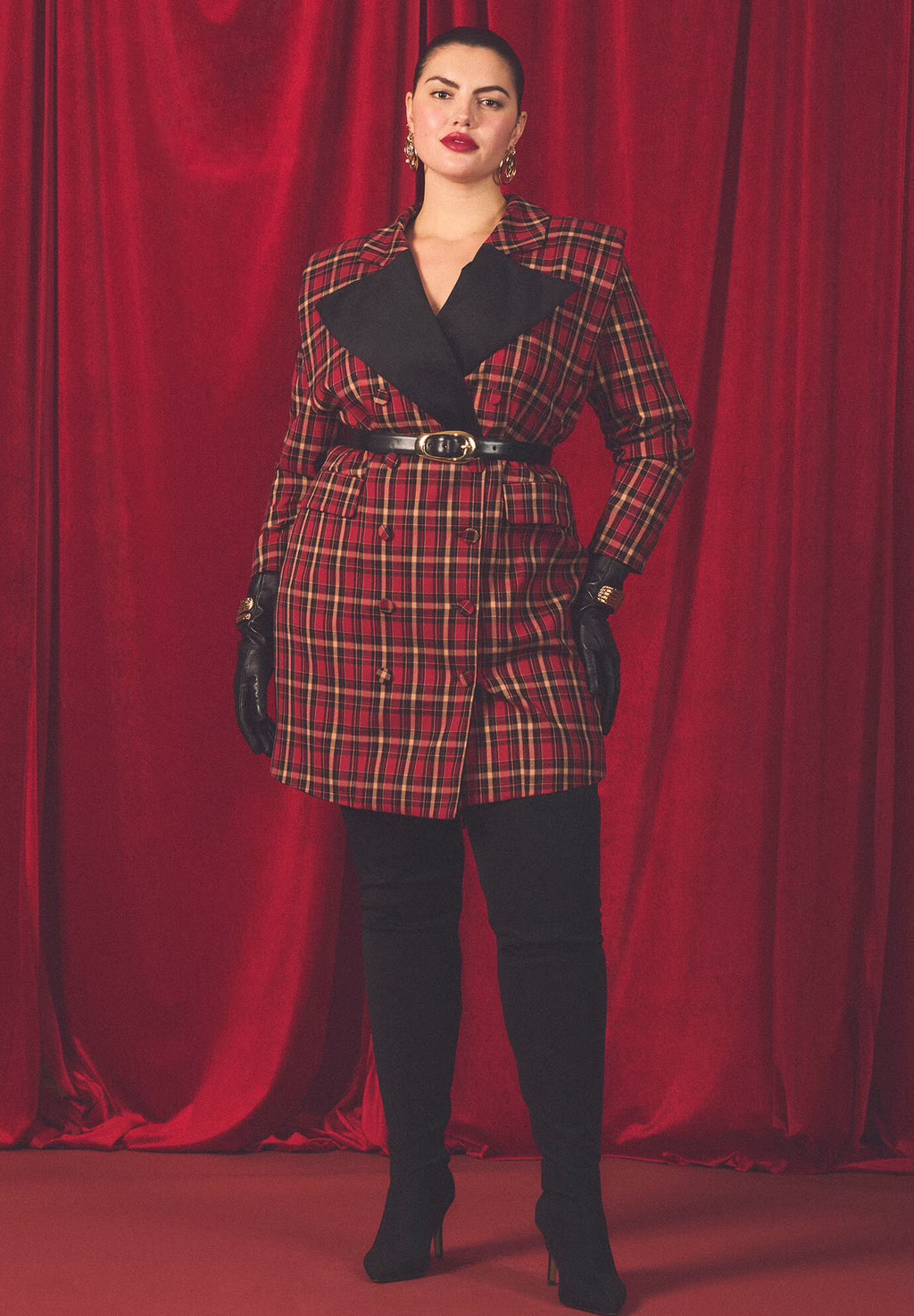 Exaggerated Double Breasted Blazer Dress S240022