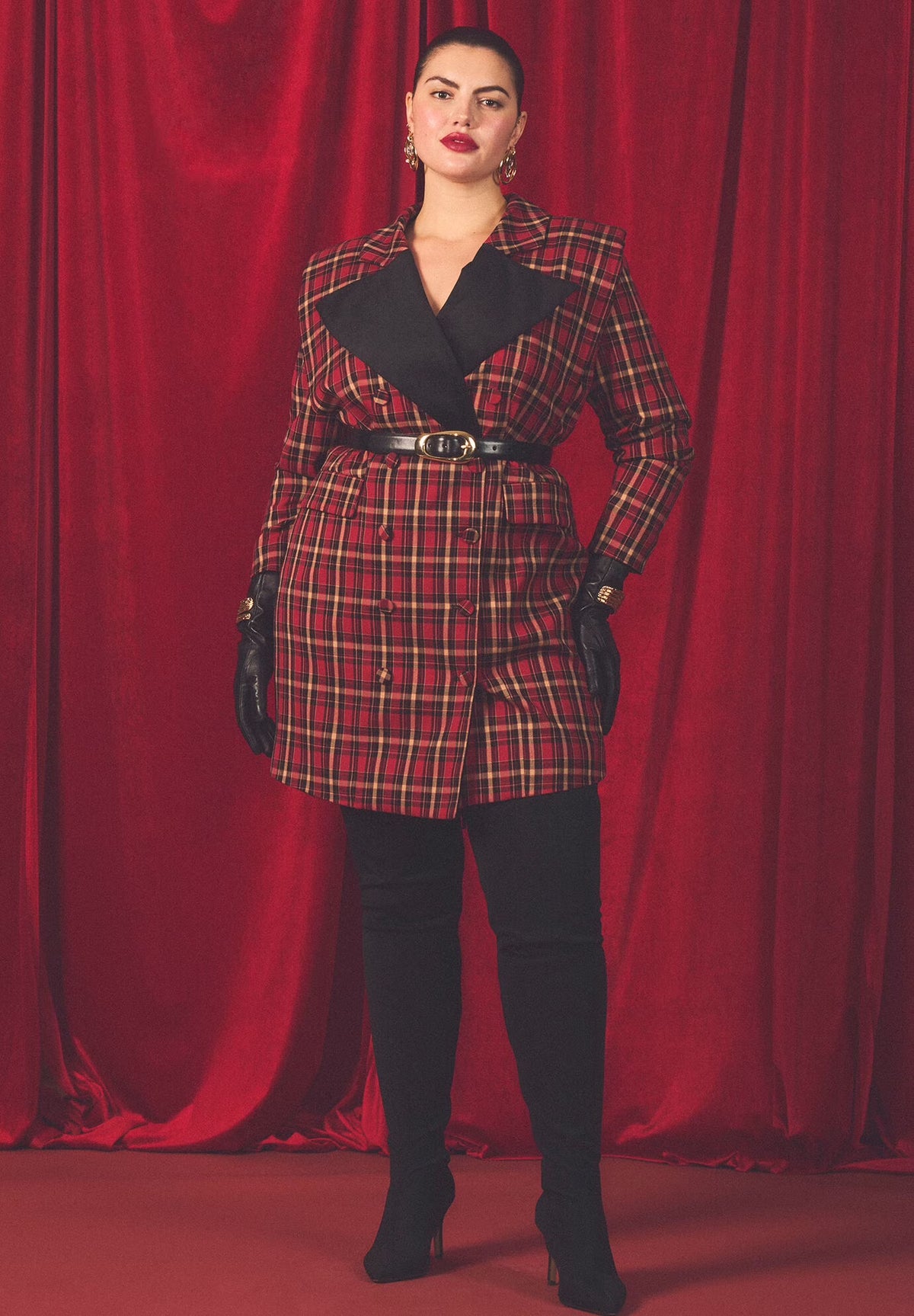 Exaggerated Double Breasted Blazer Dress S240022