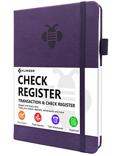 Black Hardcover Check Register 5.2x7.6" D12022