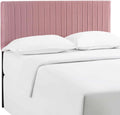 Light Blue Channel Tufted Performance Velvet Full / Queen Headboard E2162