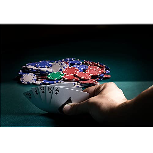 500 Striped Dice Claytec Poker Chip Set with Aluminum Case L271772